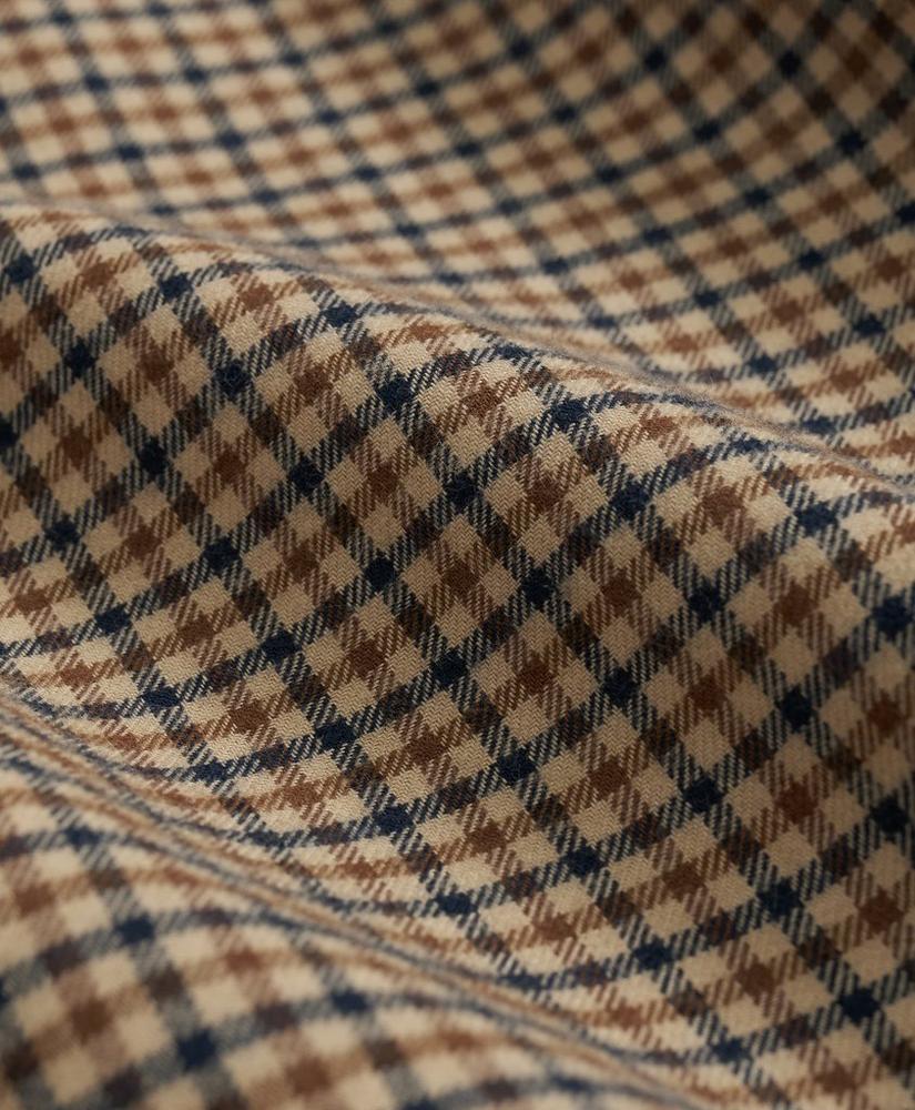 Cotton-Cashmere Sport Shirt in Checked Flannel