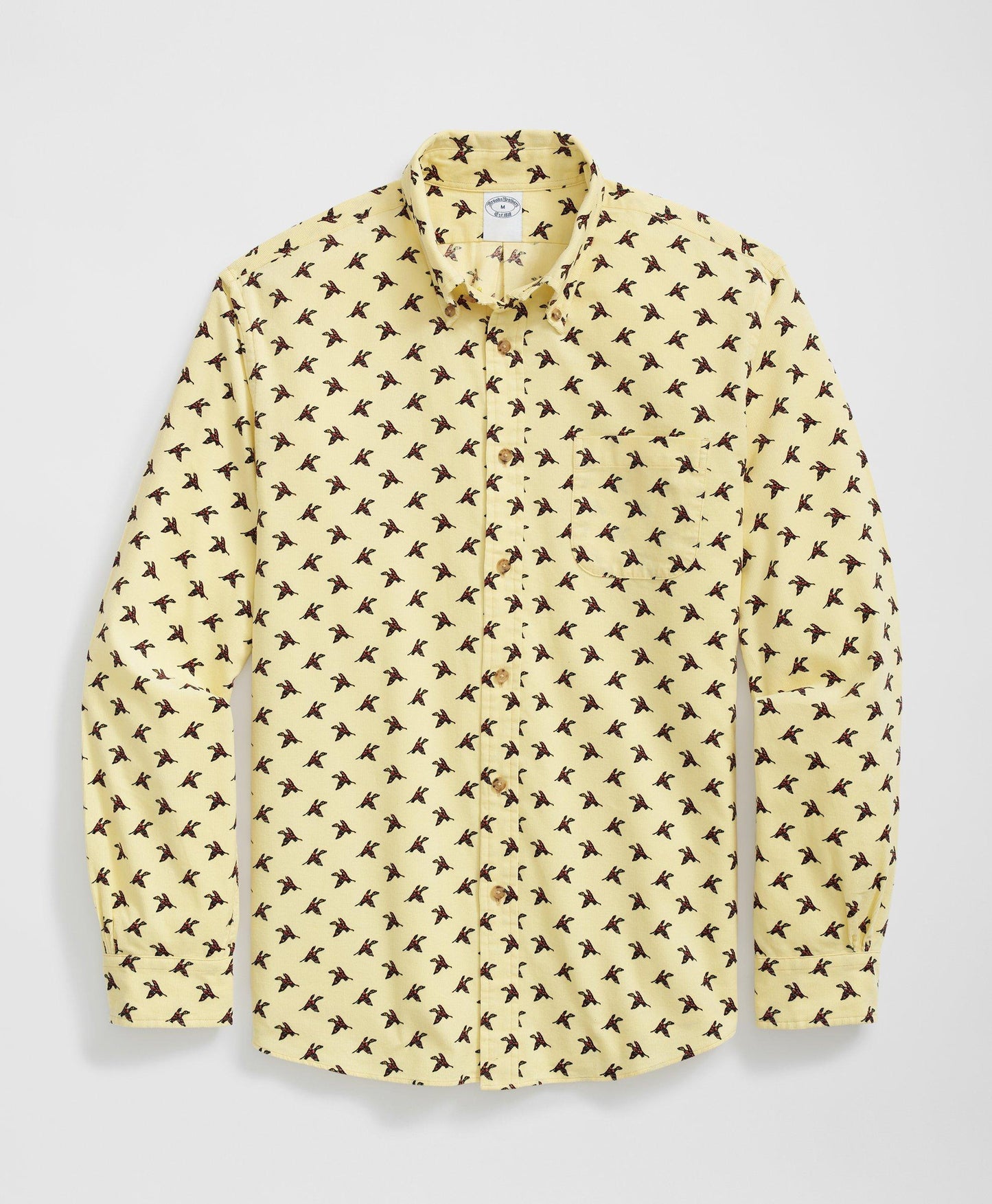 Cotton Pinwale Corduroy Mallard Sport Shirt, Button-Down Collar