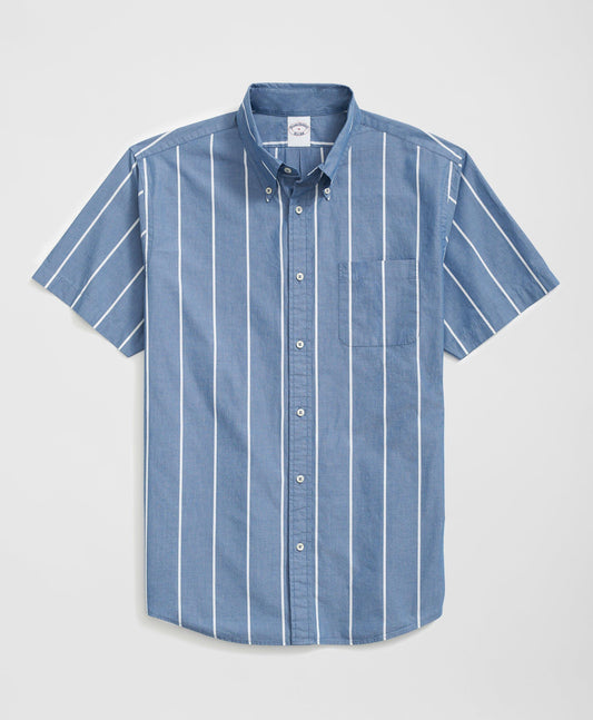 Friday Shirt, Short-Sleeve Poplin Bold Stripe