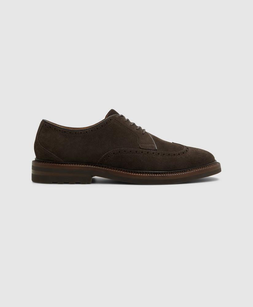 Suede Wingtip Derby Shoes