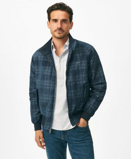 Plaid Corduroy Harrington Jacket in Thermore-Filled Cotton