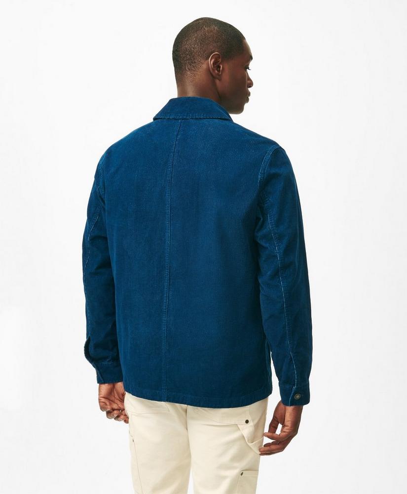 Chore Coat in Authentic Indigo-Dyed Pinwale Corduroy Cotton