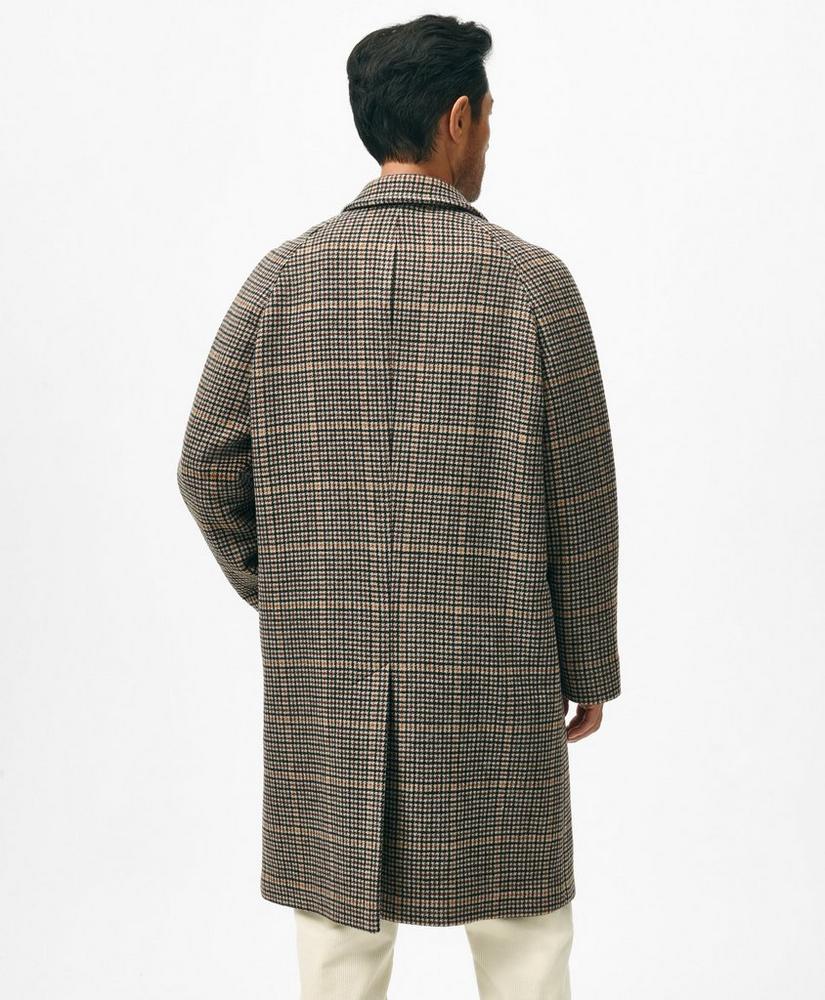 Wool-Blend Balmacaan Checked Coat