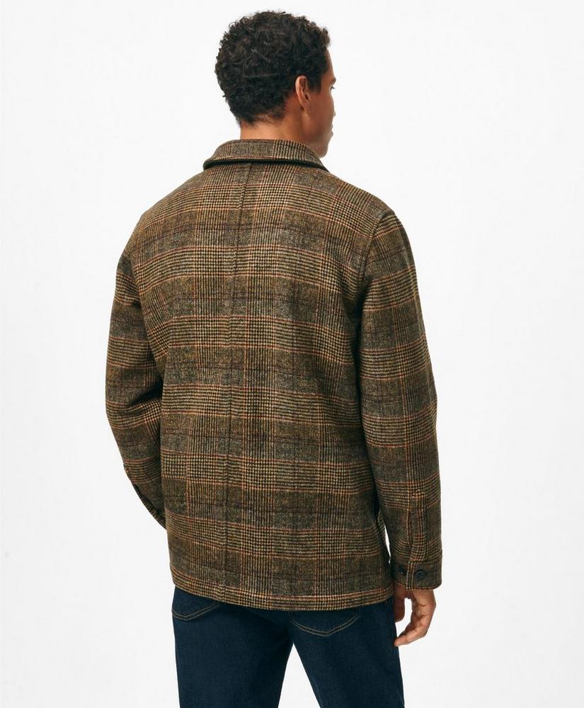 Wool-Blend Plaid Walking Coat