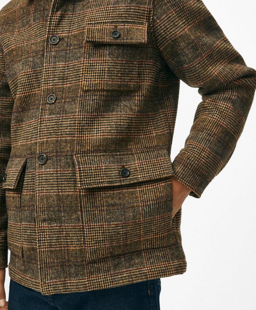 Wool-Blend Plaid Walking Coat