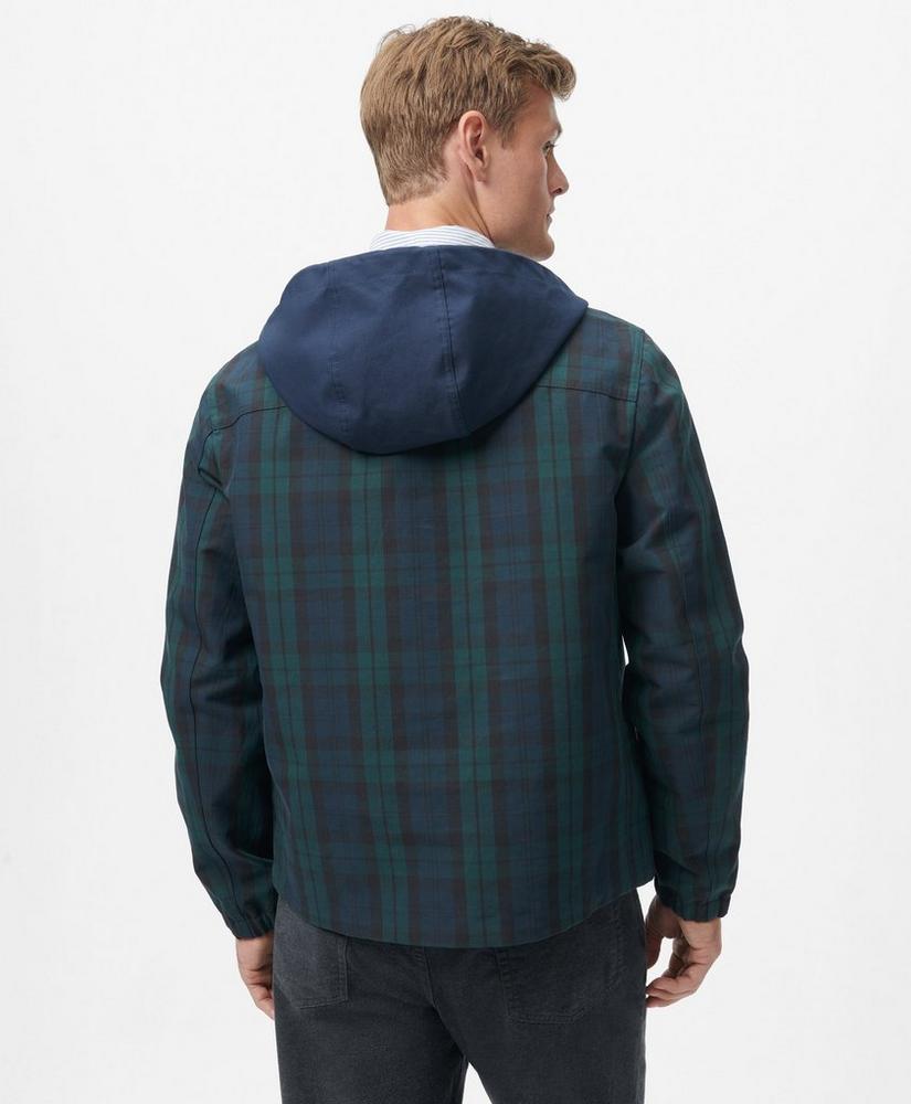 Black Watch Popover Windbreaker in Water-Repellent Nylon