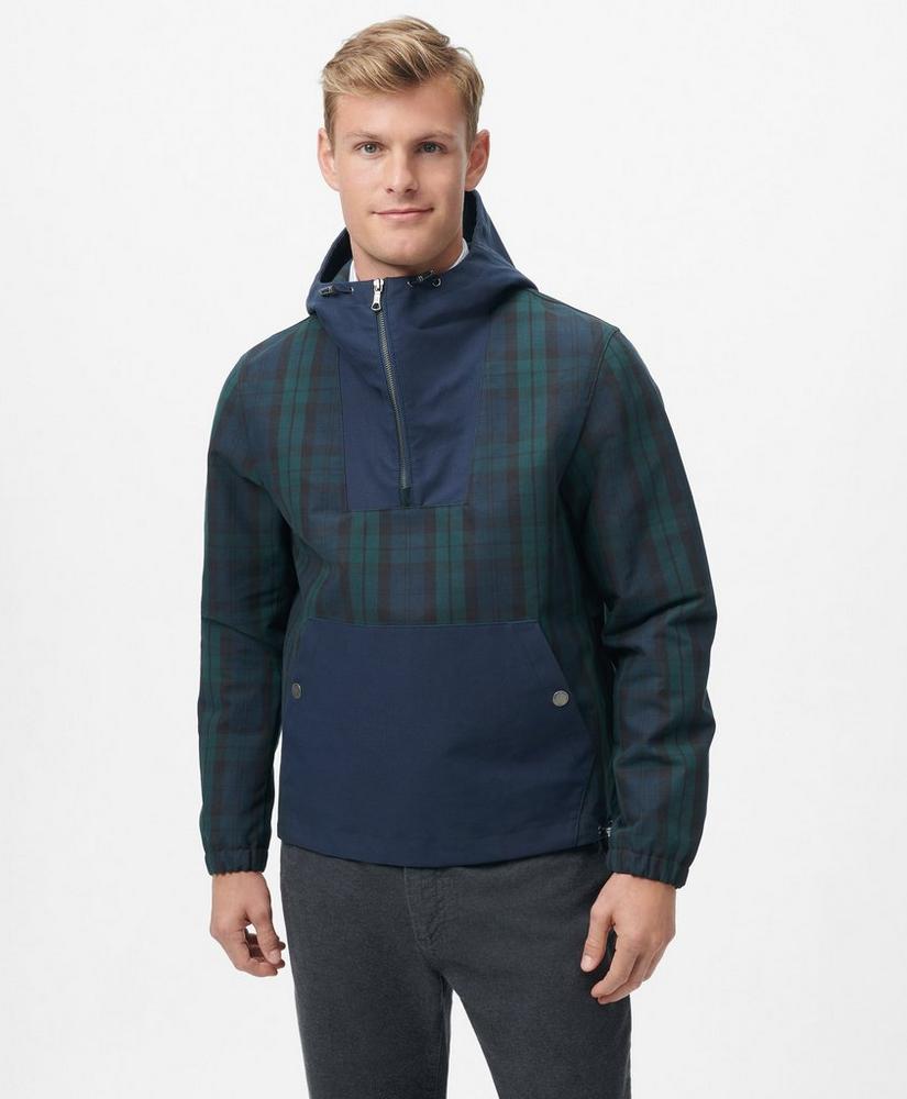 Black Watch Popover Windbreaker in Water-Repellent Nylon