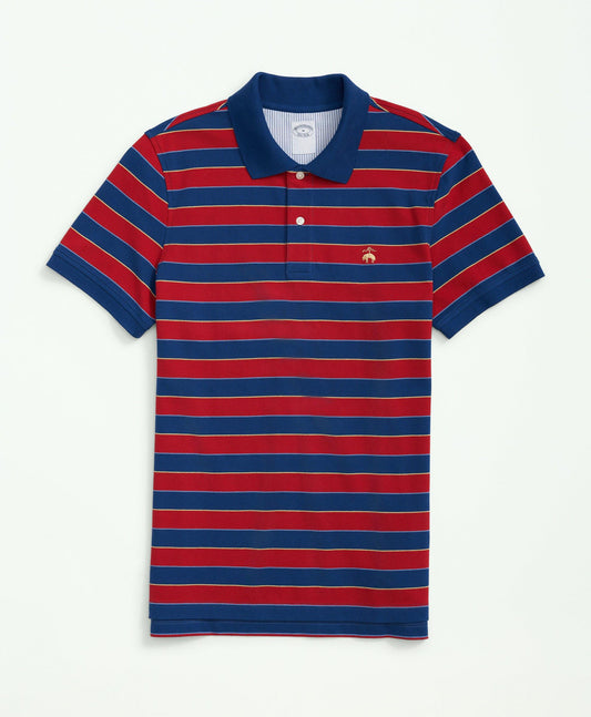 Supima Cotton Multi-Stripe Polo Shirt