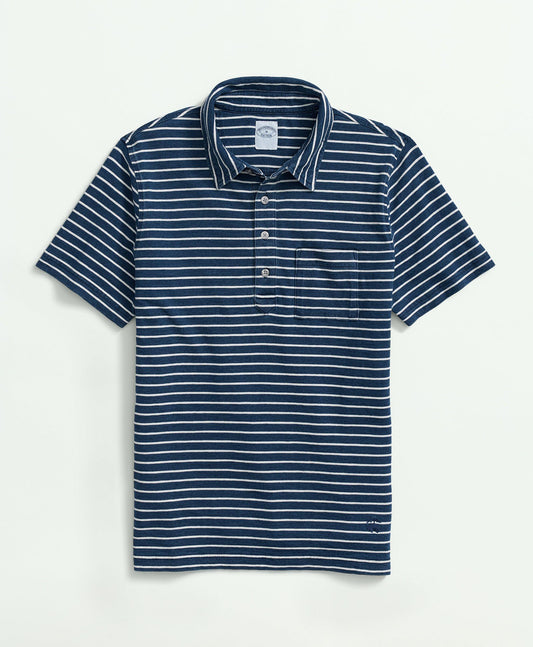 Vintage Polo in Indigo-Washed Jersey Cotton