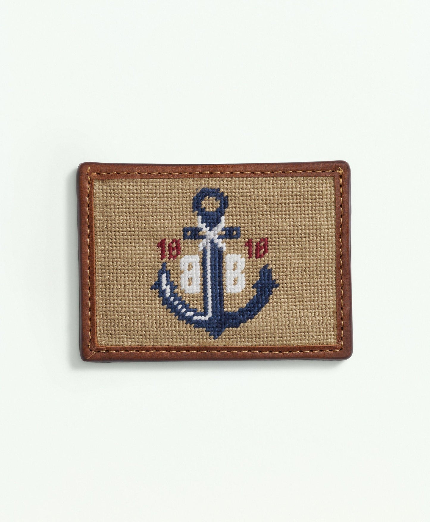 Smathers & Branson Cotton Needlepoint Anchor Card Case