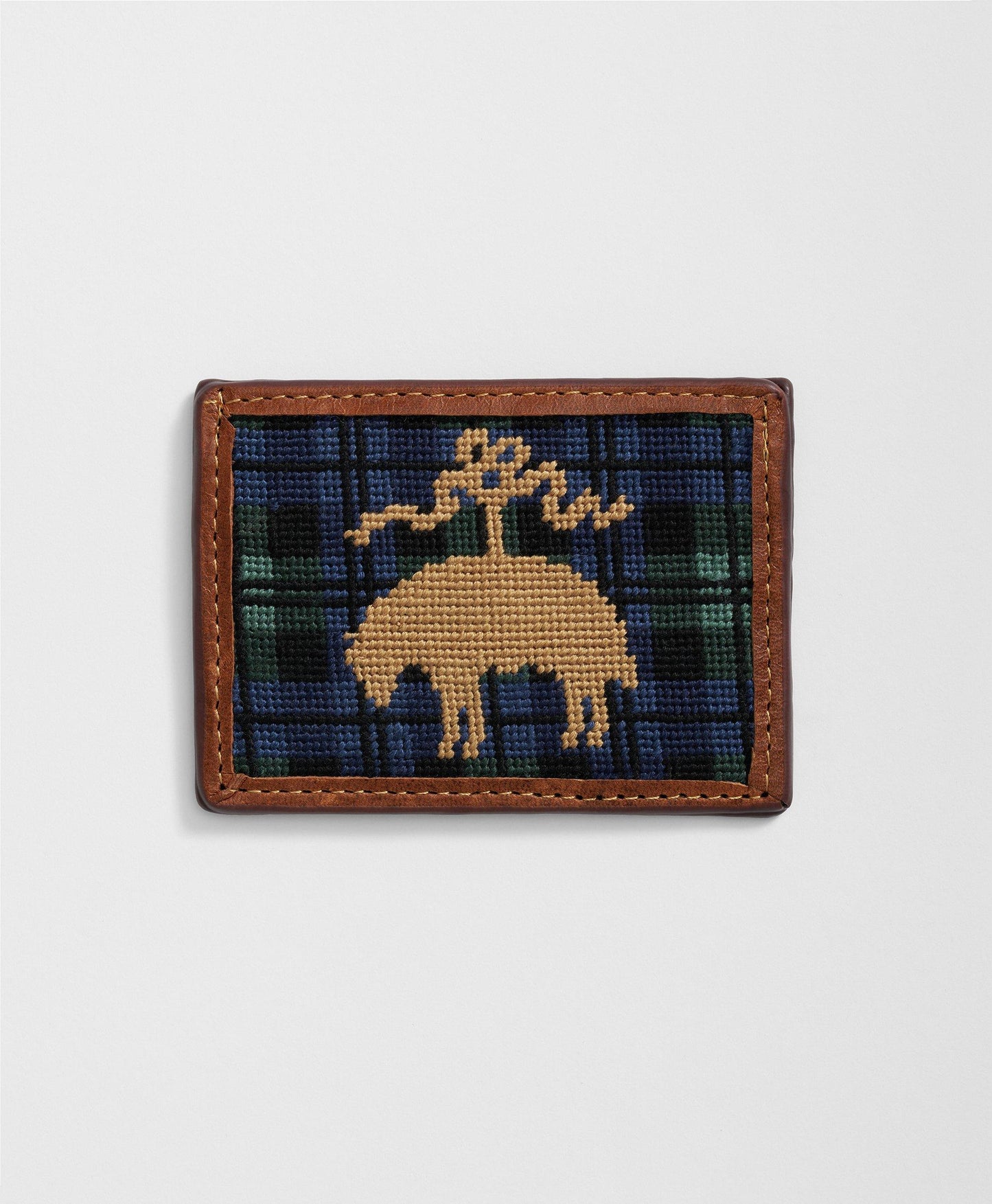 Smathers & Branson Cotton Needlepoint Golden Fleece Holiday Card Case