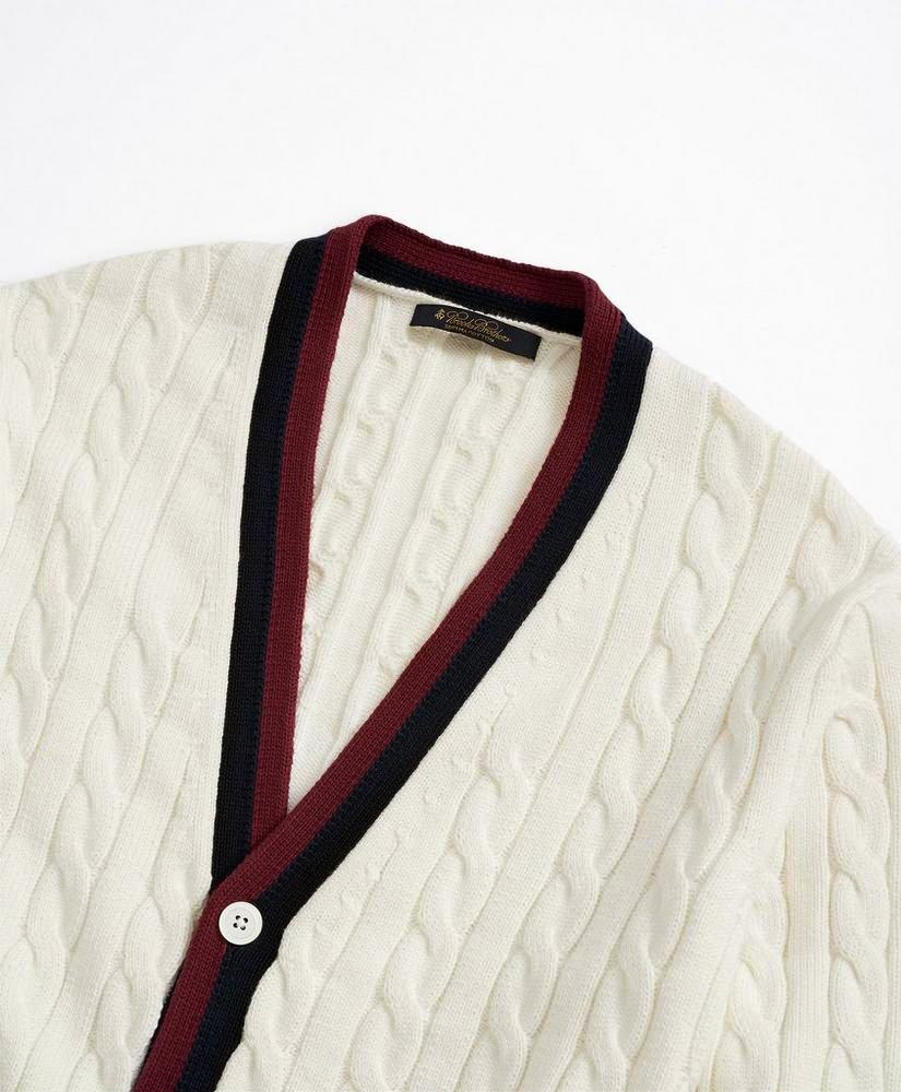 Vintage-Inspired Supima Cotton Tennis Cardigan