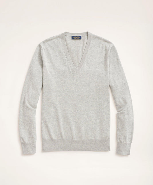 Supima Cotton V-Neck Sweater