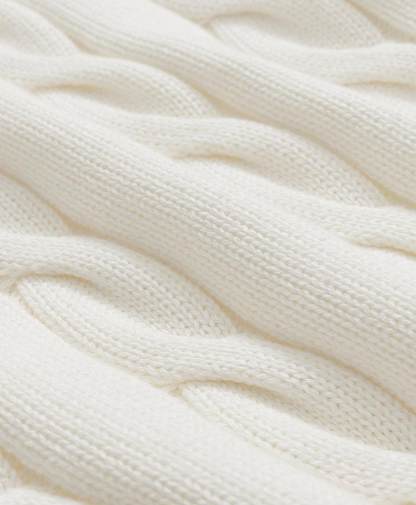 Cable Knit Tennis Half-Zip Sweater in Supima Cotton