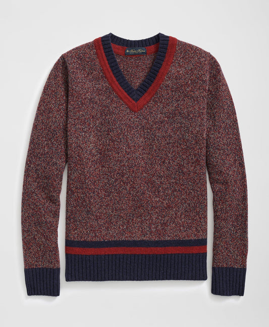 Tennis Sweater in Tweed Pattern Wool