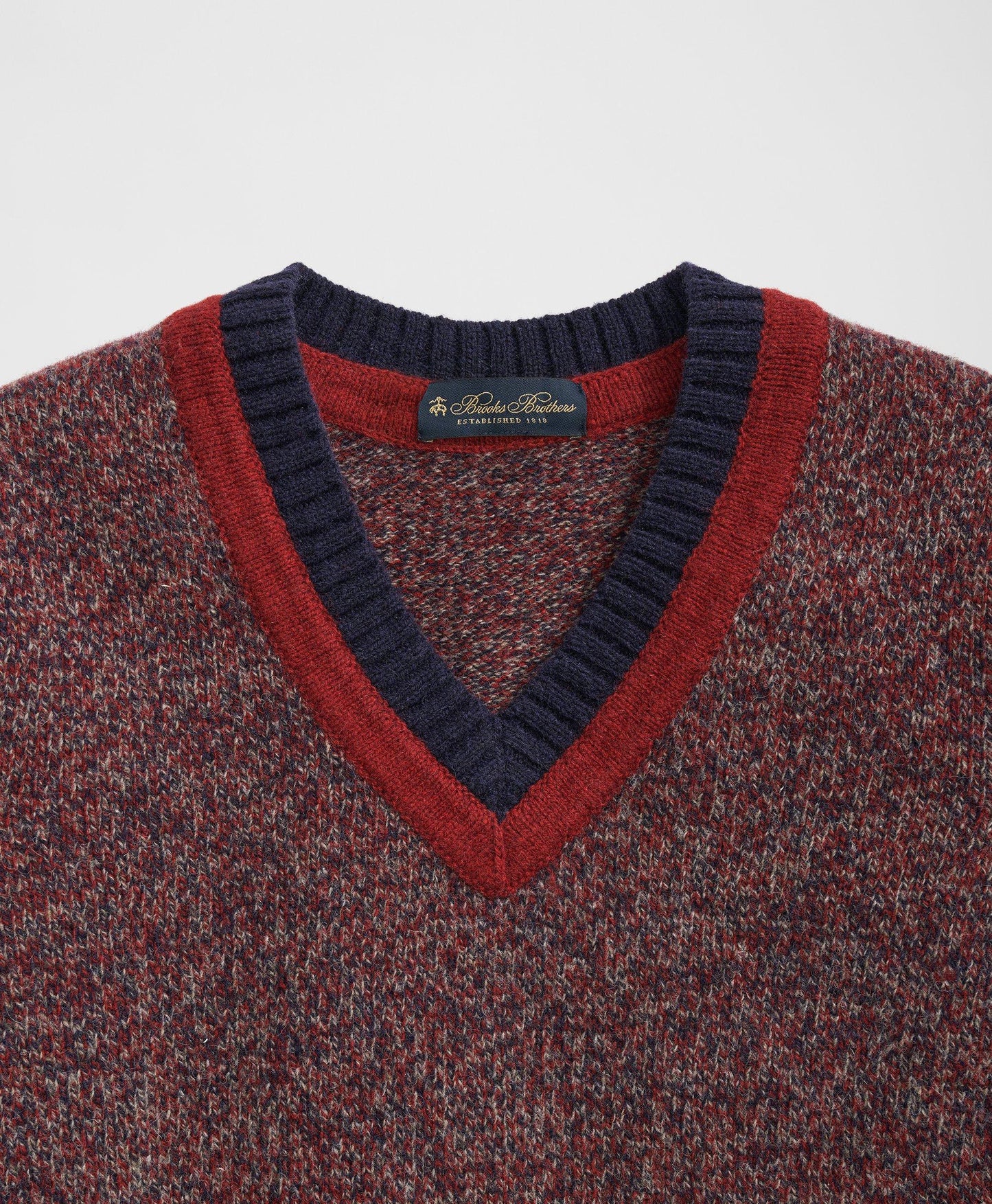 Tennis Sweater in Tweed Pattern Wool