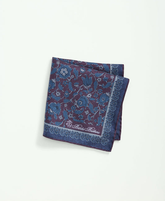 Silk Paisley Floral Pocket Square