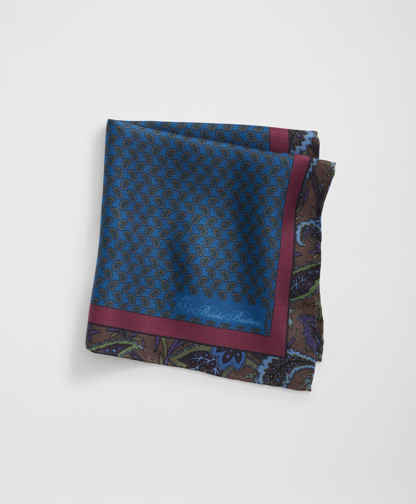 Paisley Border Silk Pocket Square