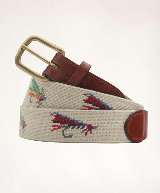 Smathers & Branson Leather Needlepoint Belt