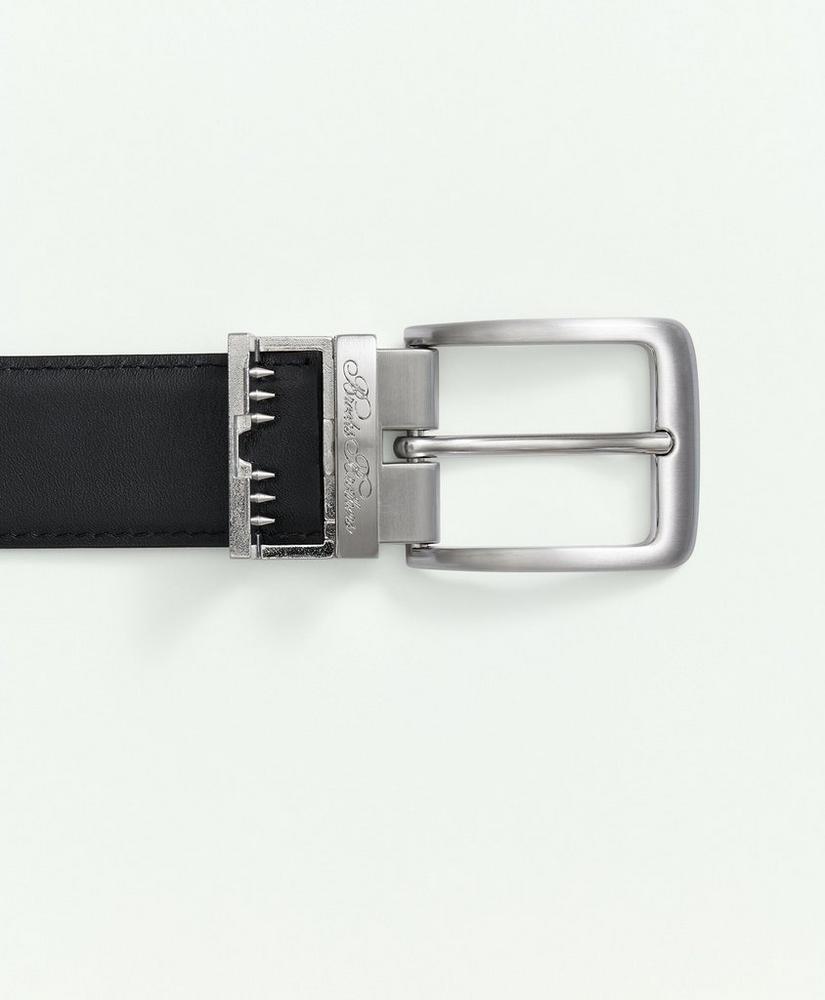 Cuttable Reversible Leather Belt With Changeable Gold-Tone & Silver-Tone Buckles