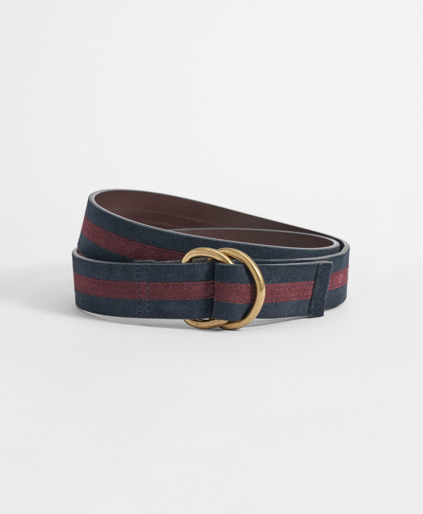 Suede Stripe D-Ring Belt