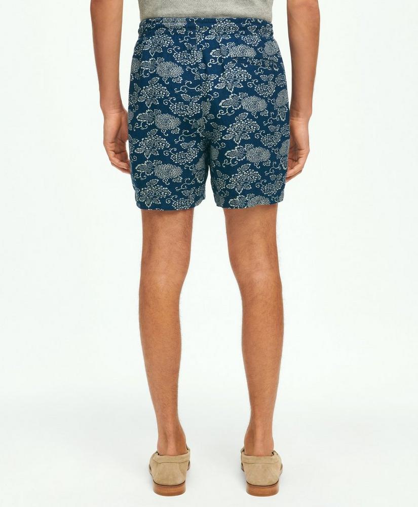 6 Linen-Cotton Floral Printed Friday Shorts