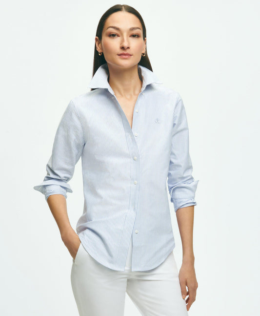 Classic-Fit Cotton Oxford Stripe Shirt