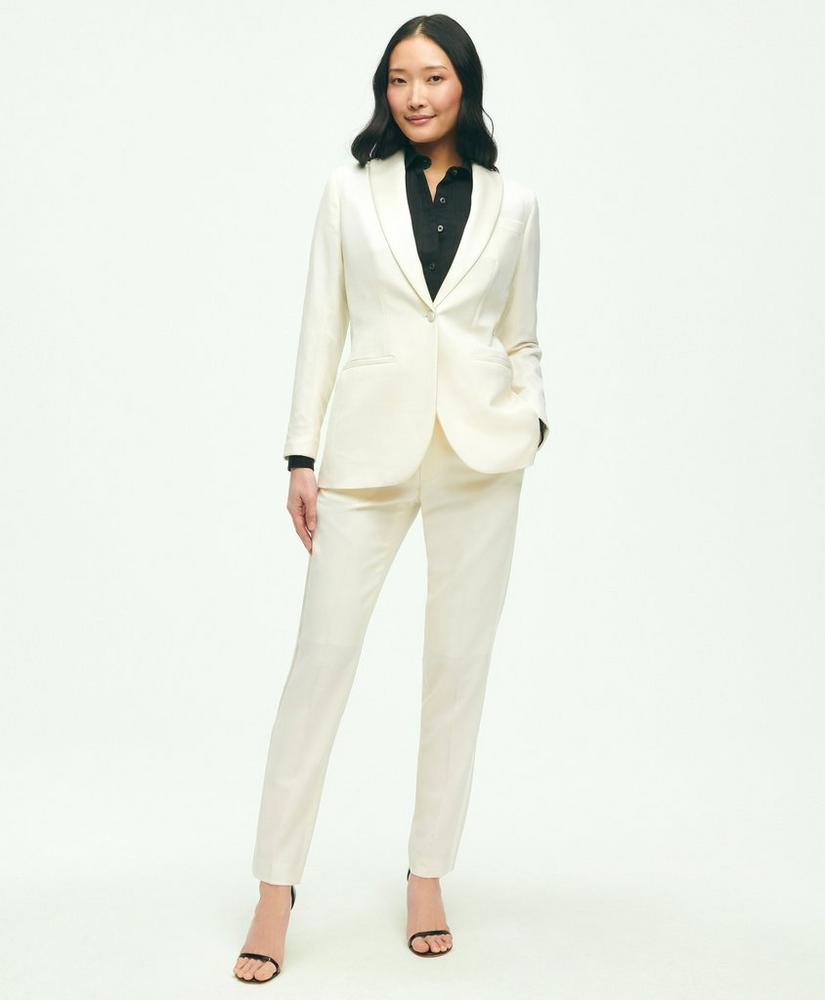 Black Fleece Pleated Tuxedo Shirt in Sea Island Cotton