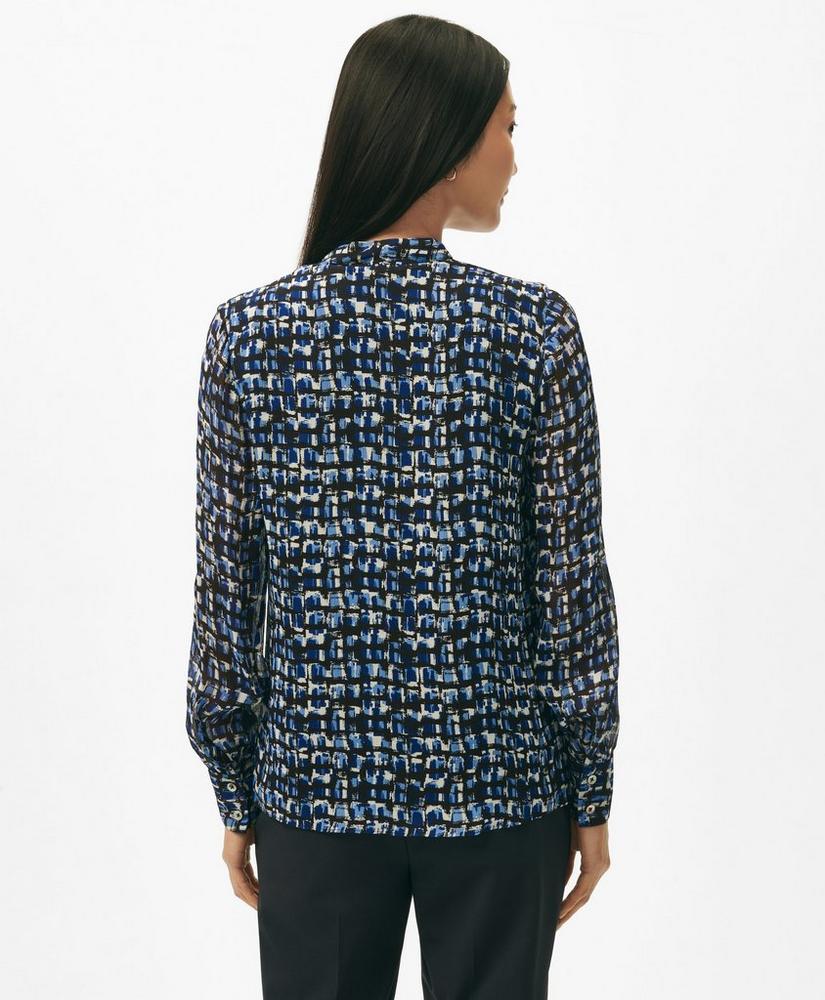 Signature Abstract Blouse in Chiffon