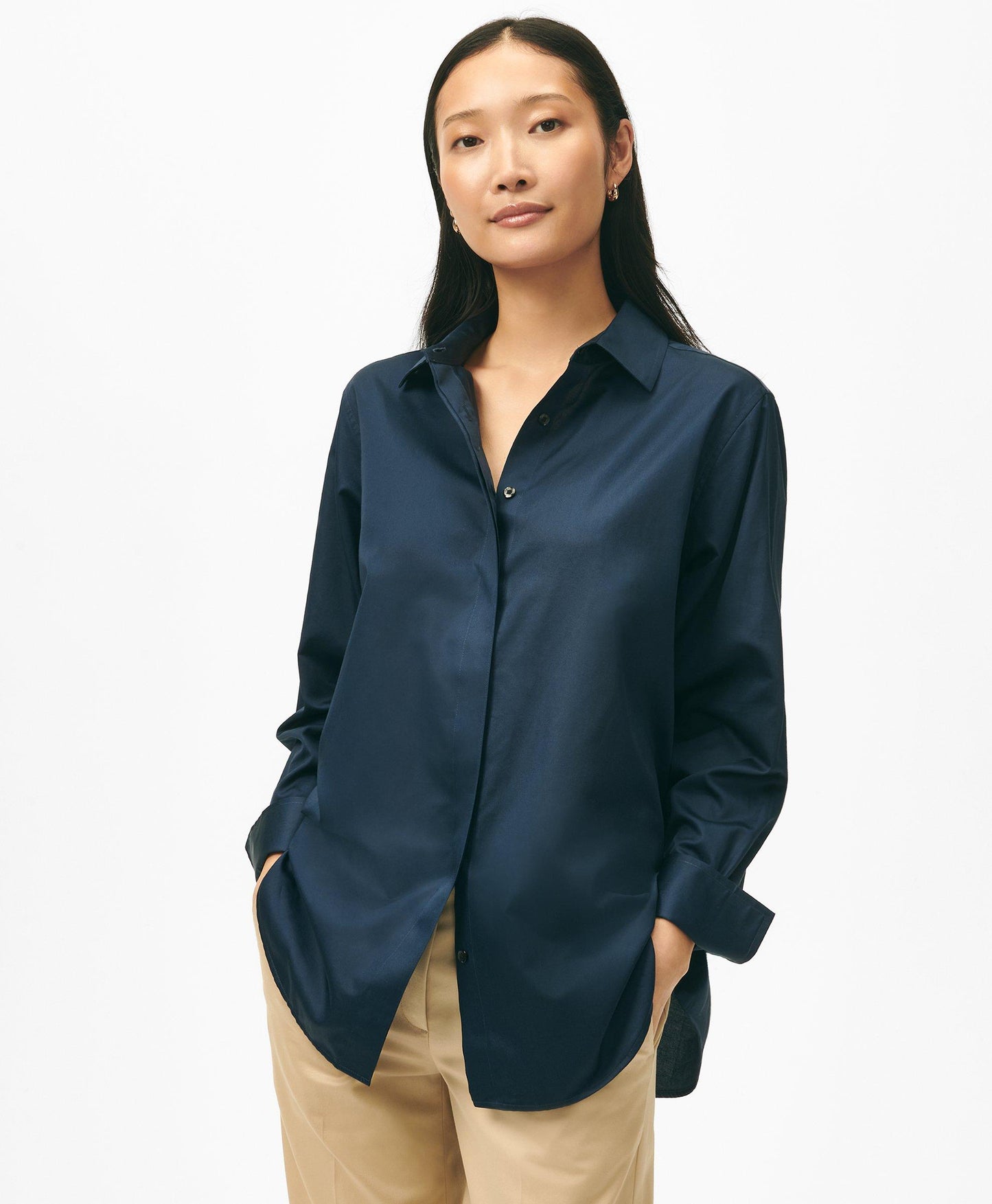 Relaxed Shirt in Supima Cotton Sateen