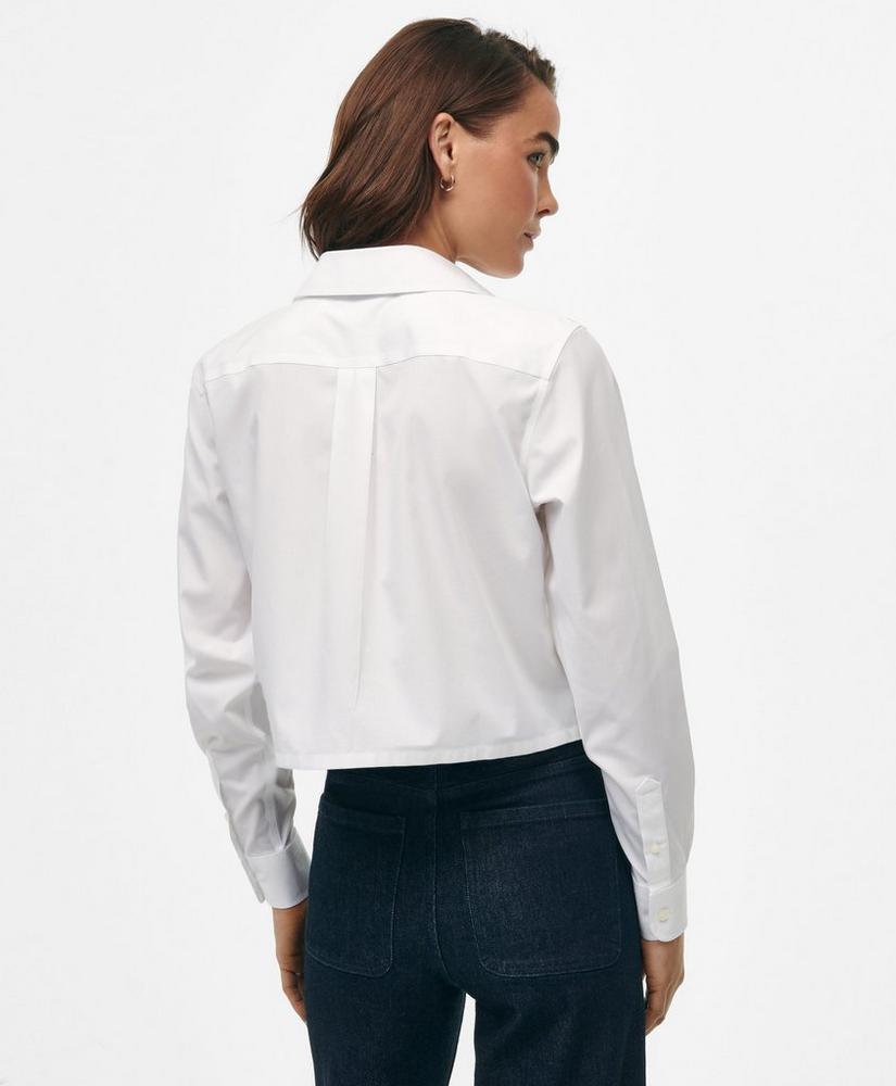 Cropped Shirt in Stretch Supima Cotton