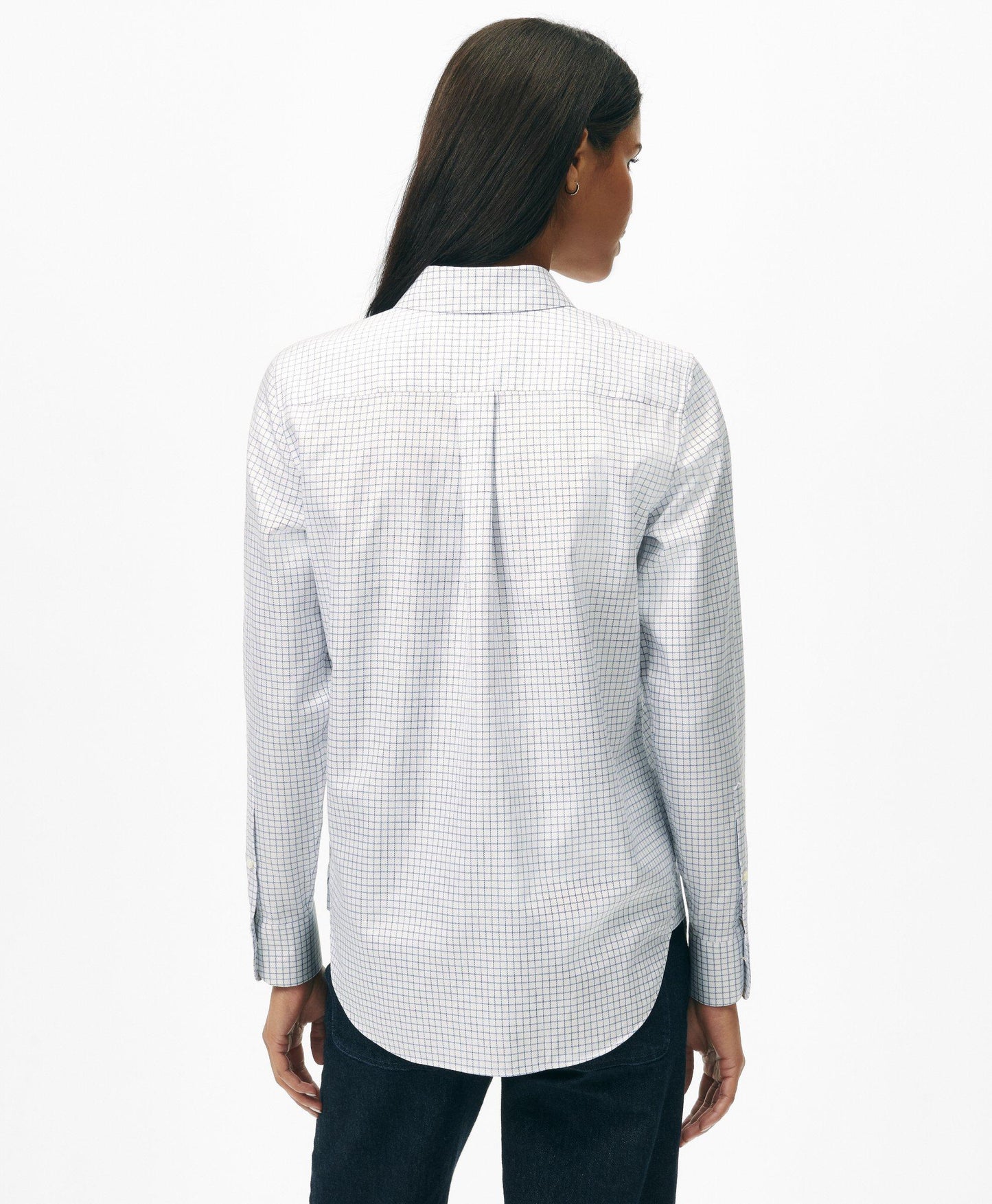 Thomas Mason X Luxury Cotton Shirt in Mini Plaid