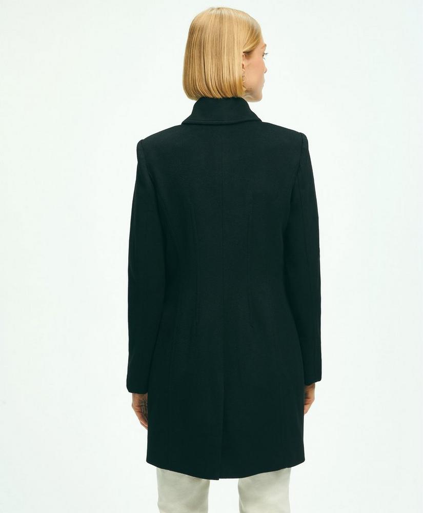 Brushed Wool Double-Breasted Peacoat