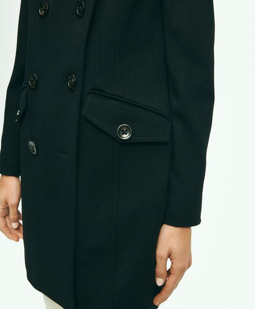 Brushed Wool Double-Breasted Peacoat