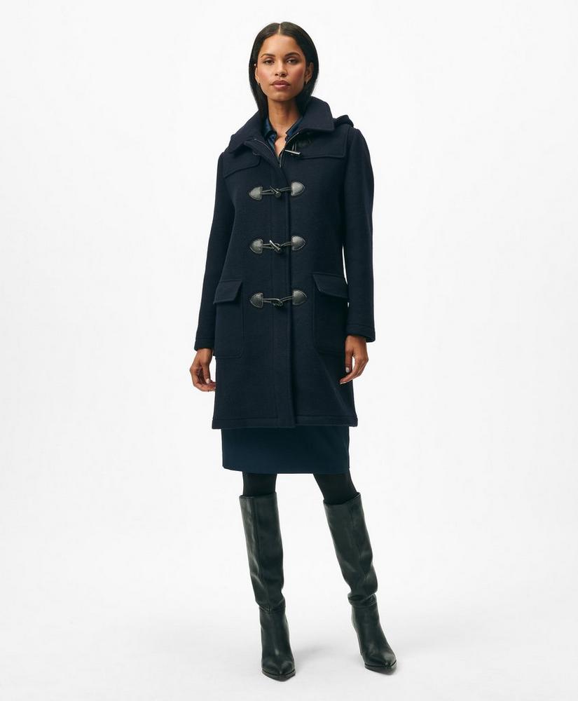 Wool Twill Hooded Toggle Coat