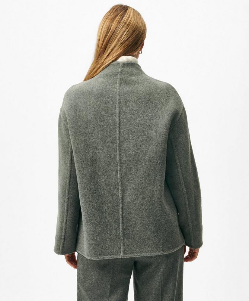 Relaxed Double-Breasted Jacket in Double-Faced Wool