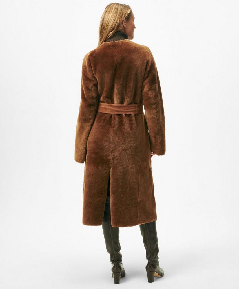 Reversible Belted Shearling Coat