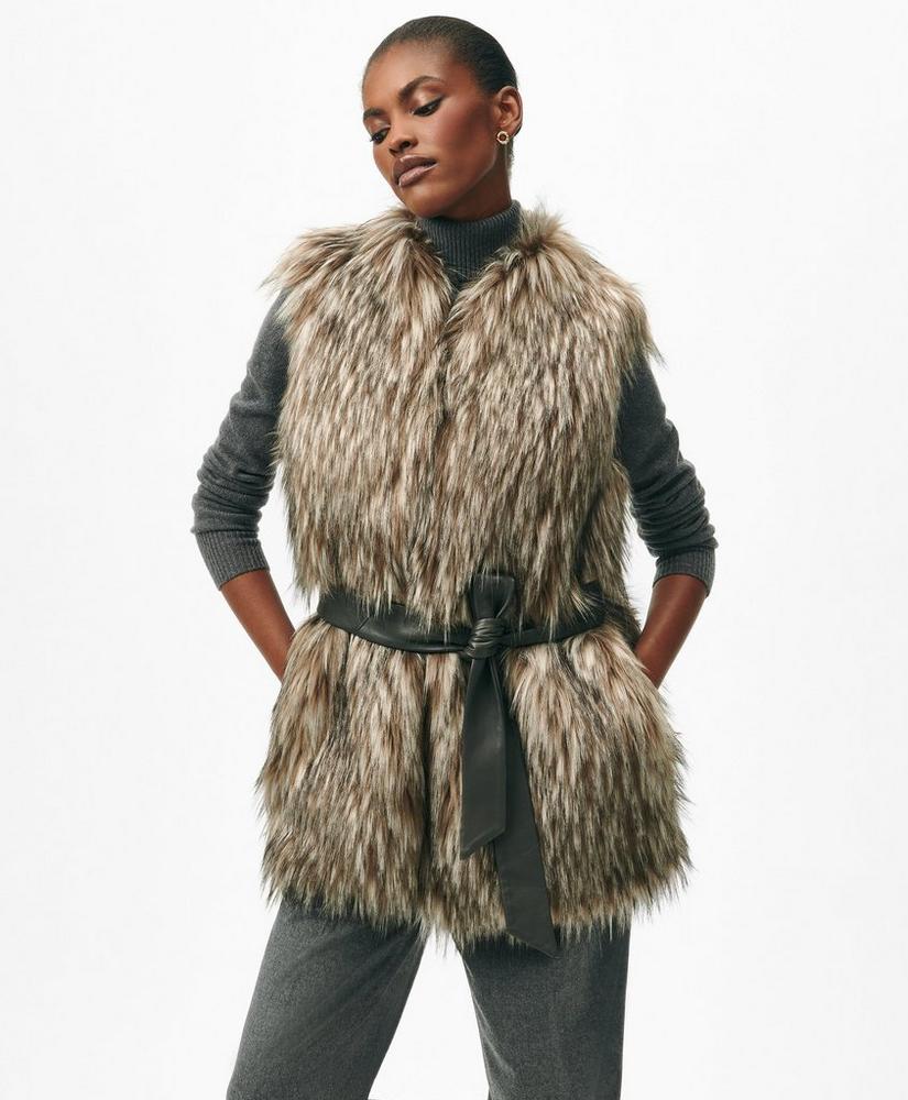 Belted Faux Fur Vest