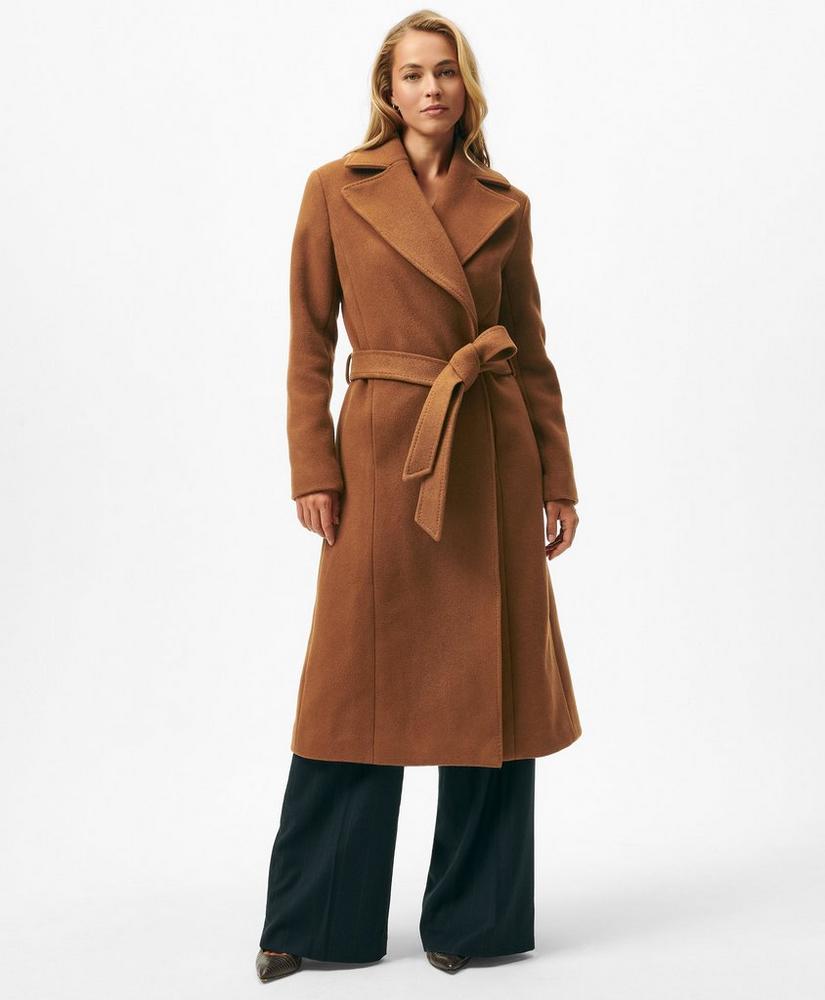 Notch Collar Coat in Water-Repellent Brushed-Twill Wool