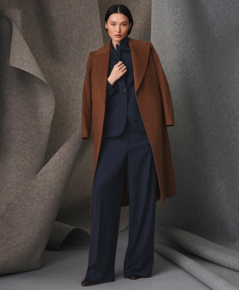 Notch Collar Coat in Water-Repellent Brushed-Twill Wool