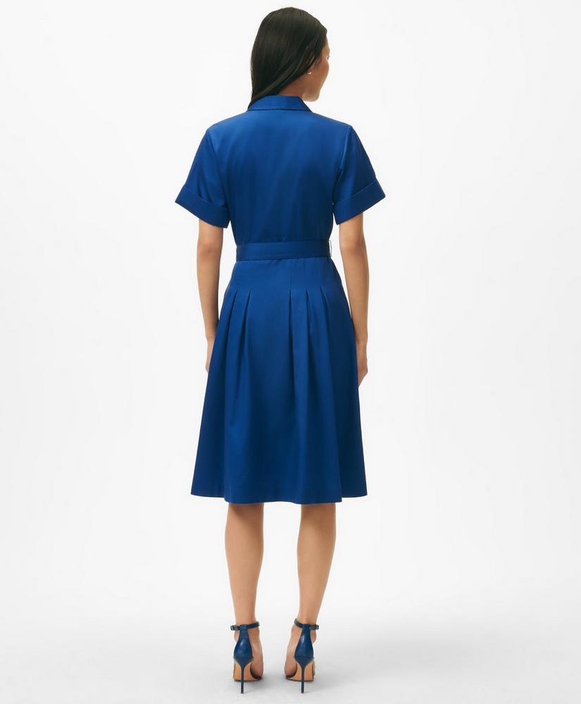 Signature A-Line Cotton Sateen Shirt Dress