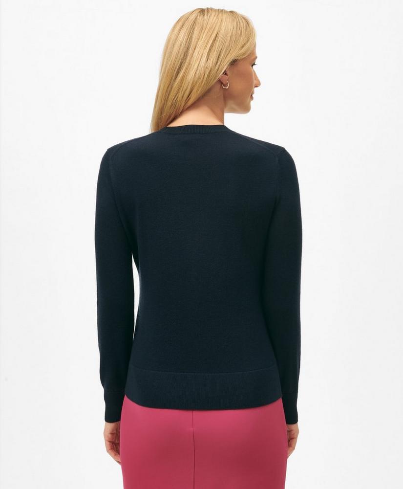 Rose Intarsia Sweater in Silk-Cashmere