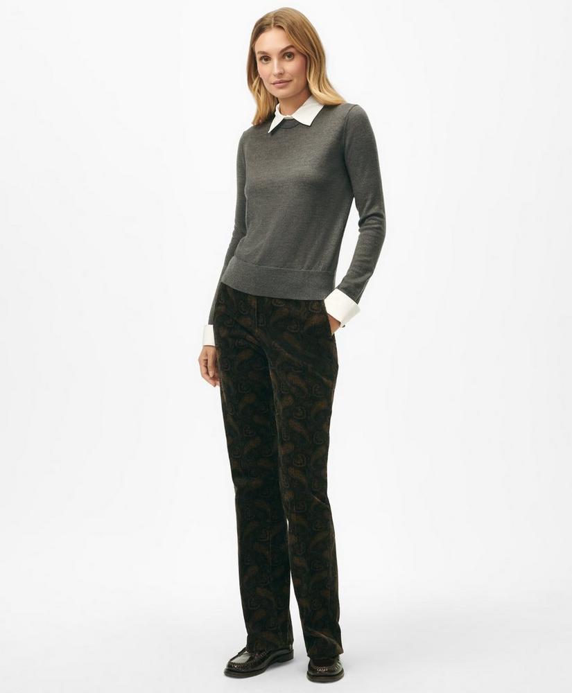 Removable Collar & Cuff Sweater in Fine Merino Wool