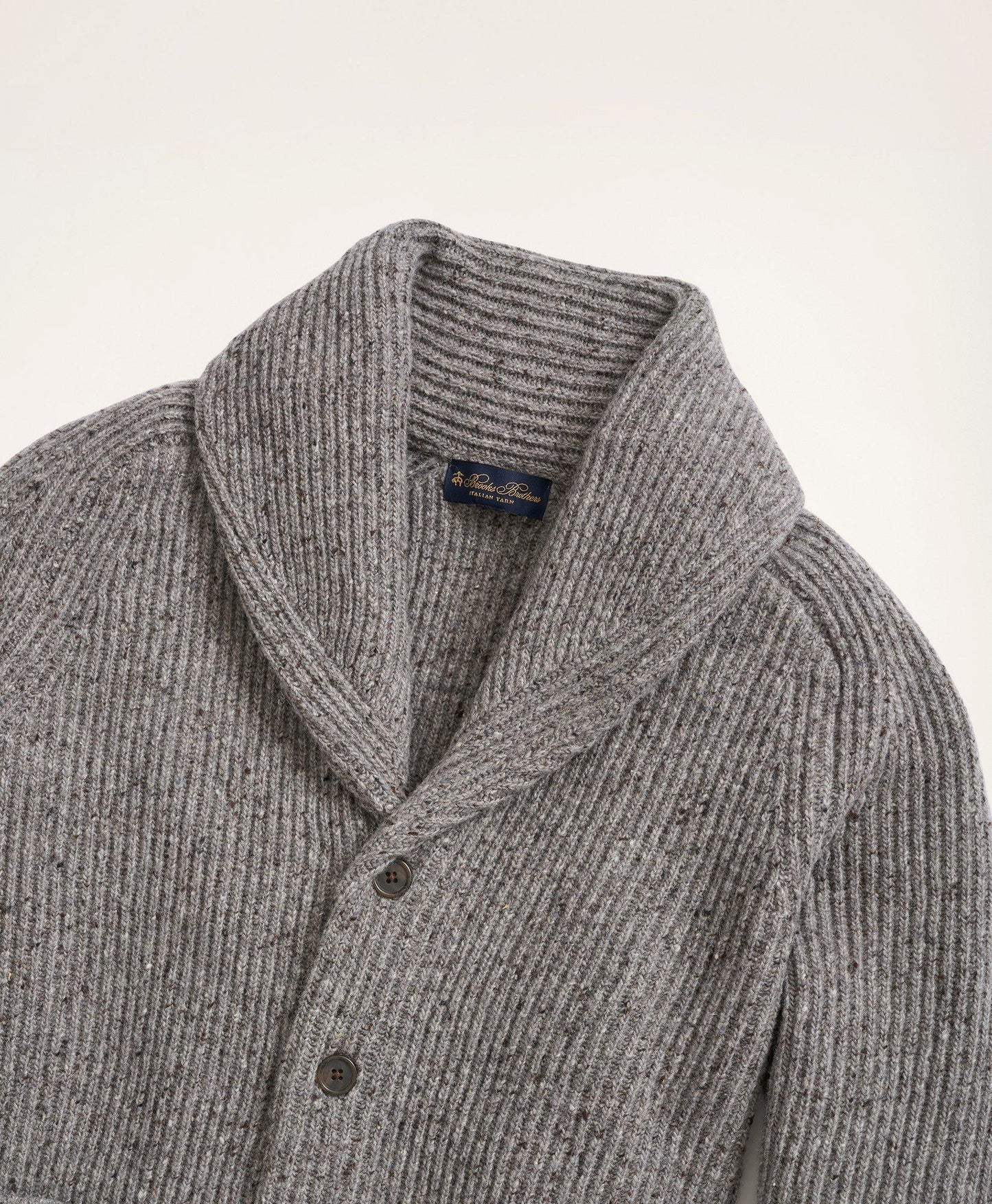 Big & Tall Wool Shawl Collar Donegal Cardigan