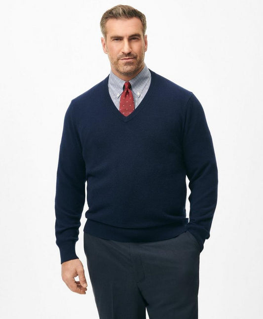 Big & Tall 3-Ply Cashmere V-Neck Sweater